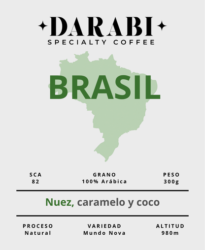 BRASILIEN 300 g | 0,19 €/Kaffee – Nuss, Karamell und Kokosnuss
