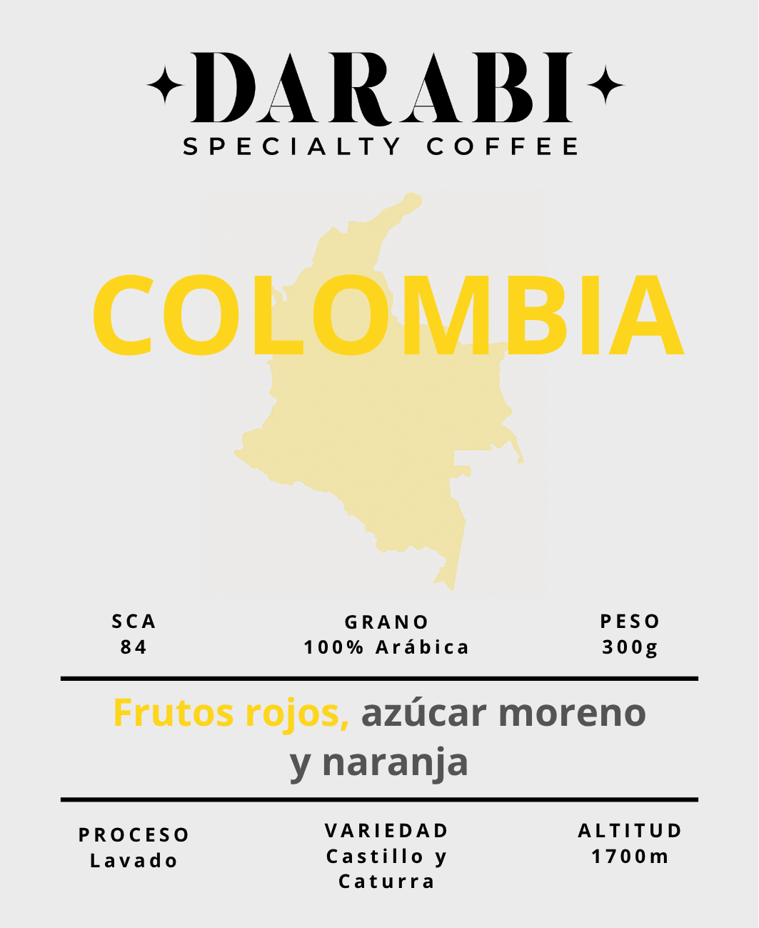 COLOMBIA 300g | 0.20€/café - Frutos rojos, azúcar moreno y naranja