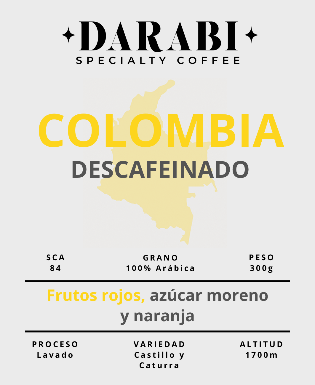 COLOMBIA DESCAF. 300g | 0.20€/café - Todo el Sabor de Colombia, Sin Cafeína