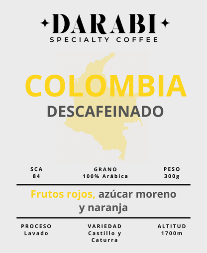 COLOMBIA DESCAF. 300g | 0.20€/café - Todo el Sabor de Colombia, Sin Cafeína