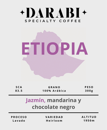 ÄTHIOPIEN 300 g | 0,23 €/Kaffee – Trockenfrüchte, Mandarine und dunkle Schokolade