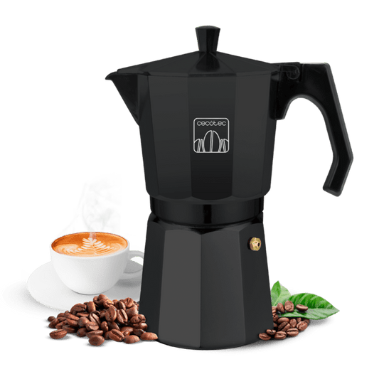 Mokaclassic Black Cafetera italiana con capacidad para 3/6/9/12 tazas de café