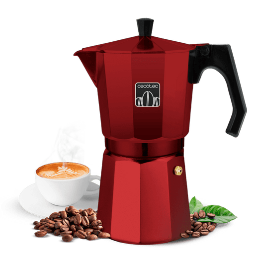 Mokaclassic Red Cafetera italiana con capacidad para 3/6/9/12 tazas de café